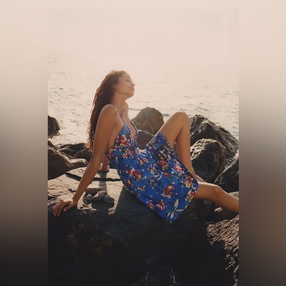 Anthropologie Emily Floral Halter Mini Dress - Picture 12 of 17